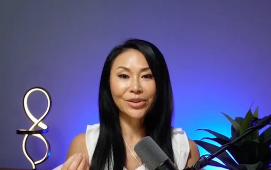 Dr Joy speaking about light therapy on a podcast