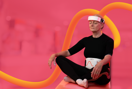 Lady doing red light therapy 