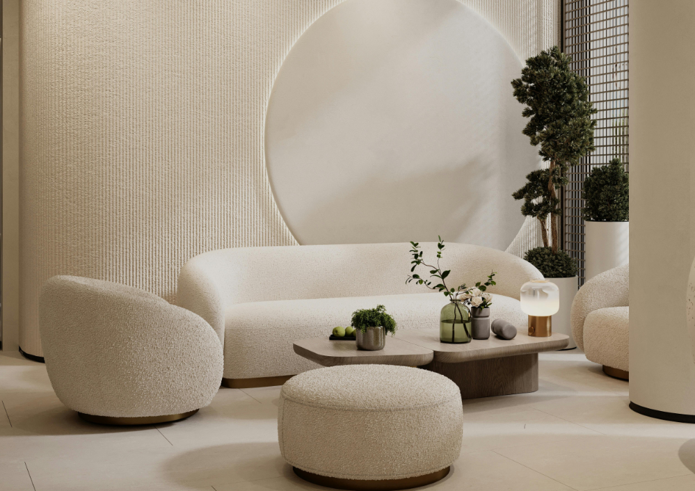 White wellness center waiting area