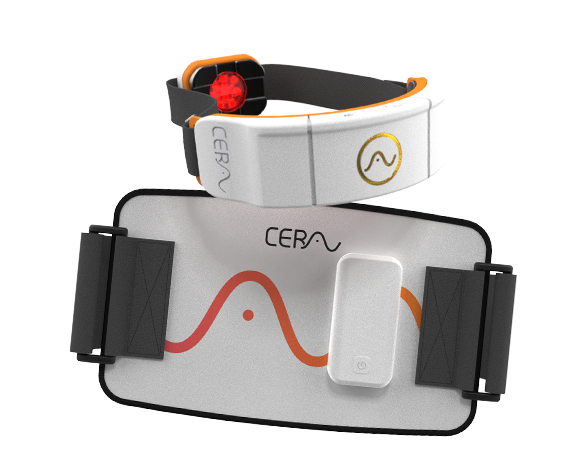 cerathrive CERA System head band and chest patch wearable medical devices